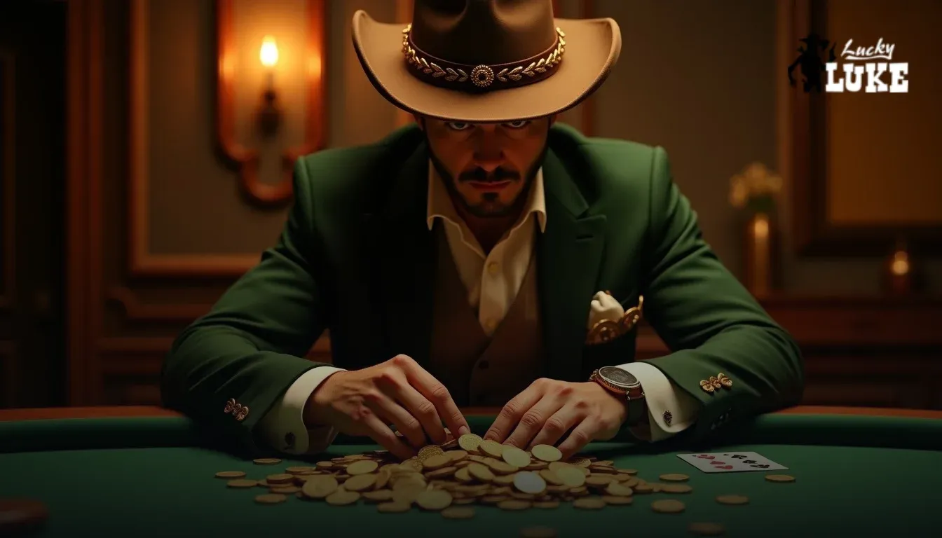 Lobby Lucky Luke Casino montrant les filtres par volatilité, RTP et fournisseur pour les machines à sous